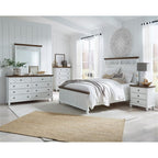 Progressive Furniture Granada Wood Headboard in Oak Vanilla, King (U.S. Standard), Brown/White