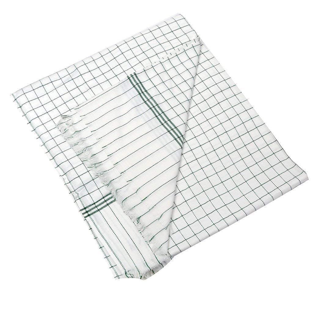 Arvore Bunkaar 100% Soft Staple Cotton Check AC Blanket | Top Sheet | Lightweight Dohar Blanket | Khes (White 54x100)
