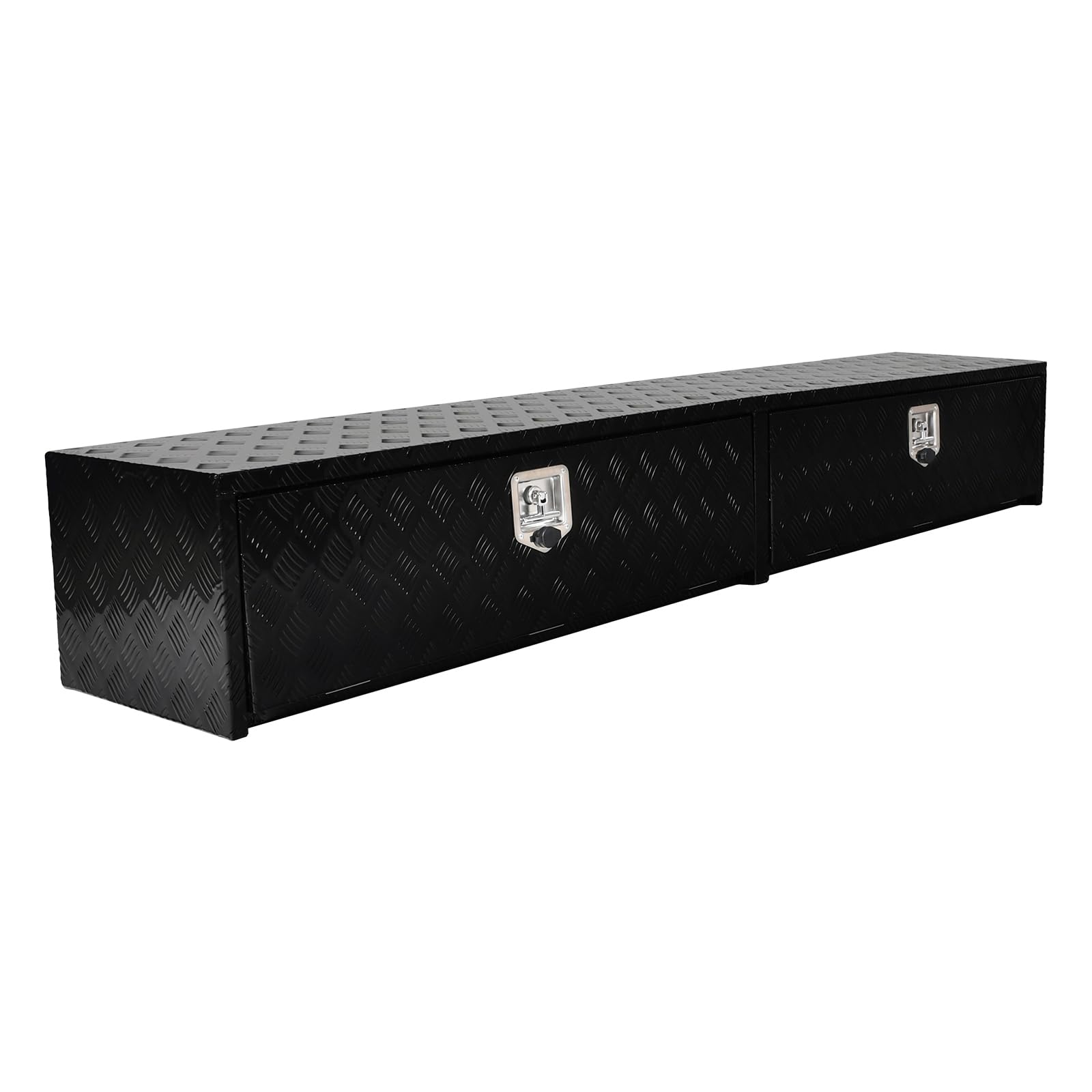 Fgjqefg 88 Inch Aluminum Tool Box Truck Car Trailer Underbody Toolbox,Rv Storage Organizer,Underbed Truck Tools Organizer W/Lock