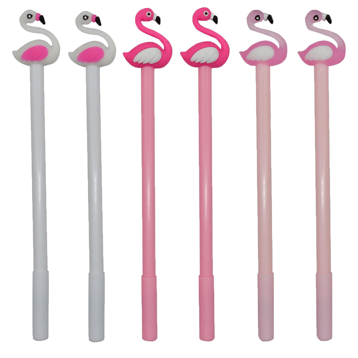 Maydahui 12 Pcs Flamingo Gel Pen Cute Cartoon Animal Pens Novelty Creative Pen 3 Color Black Ink For Office School Party Station