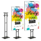 Vevor Poster Stand, Adjustable Height Up To 75, Double-Sided Heavy Duty Pedestal Sign Holder, Floor Standing Sign Holder Banner