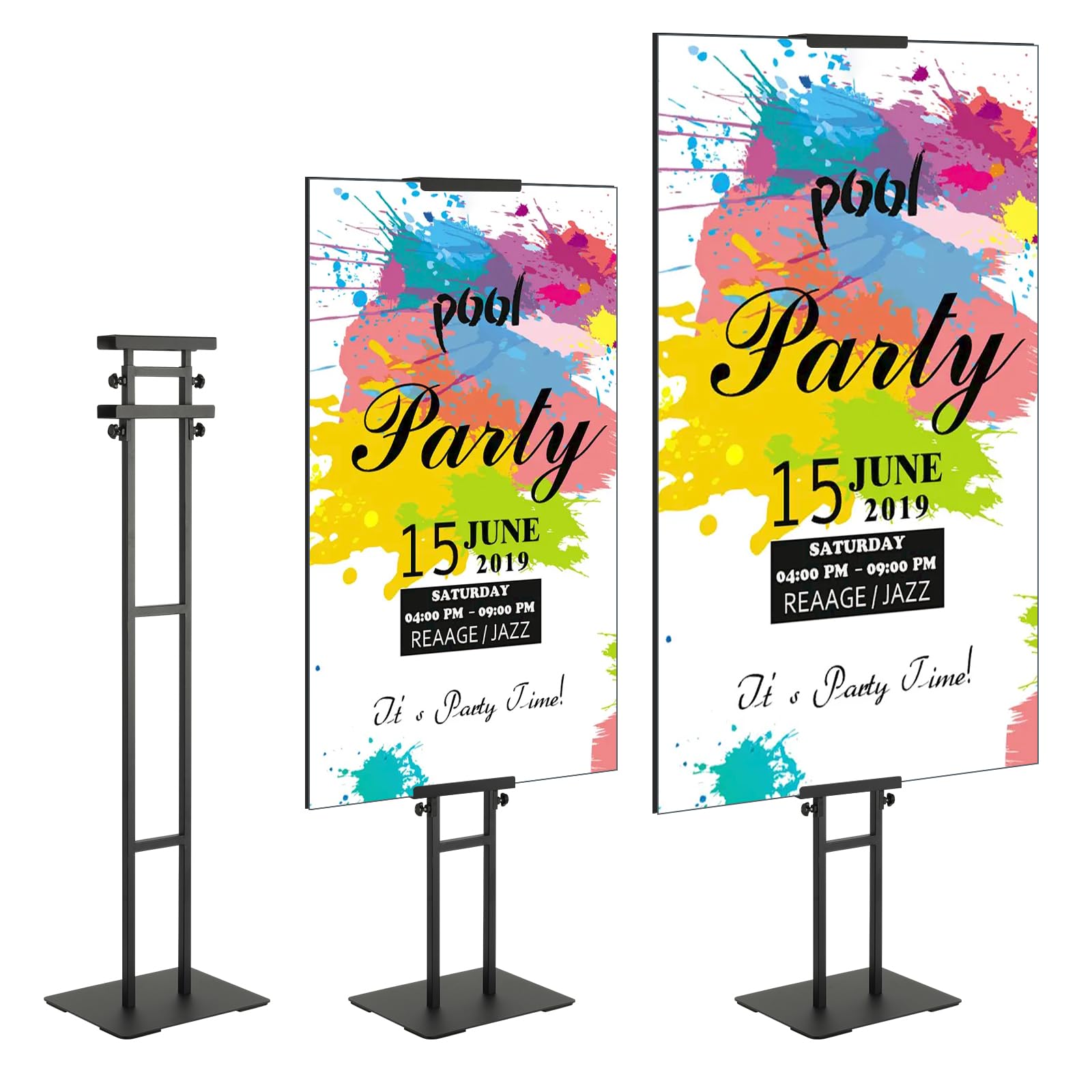 Vevor Poster Stand, Adjustable Height Up To 75, Double-Sided Heavy Duty Pedestal Sign Holder, Floor Standing Sign Holder Banner