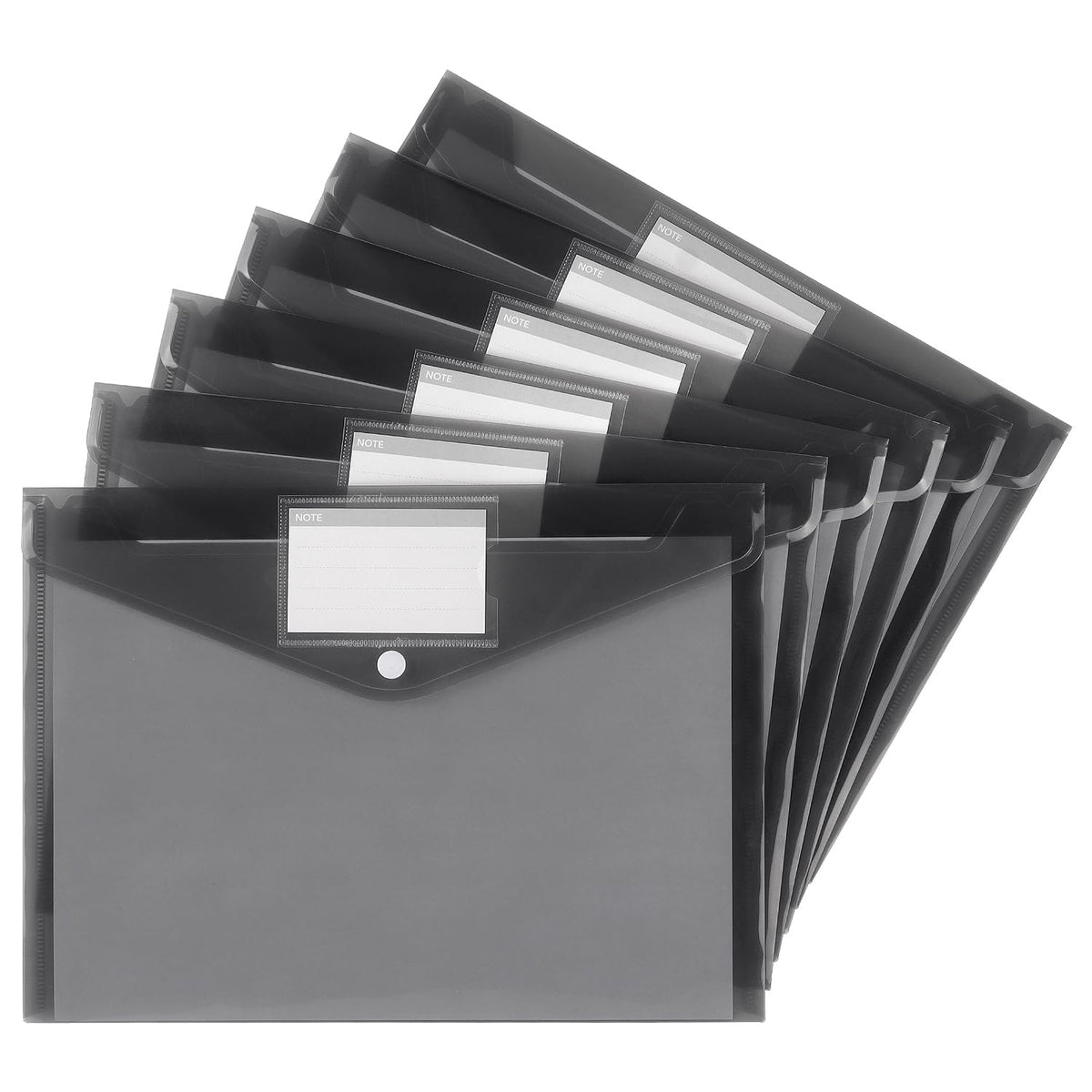 Tamaki 6 Pack Plastic Envelopes Poly Envelopes, Clear Document Folders Plastic File Folders For Home Work Office Organization, L
