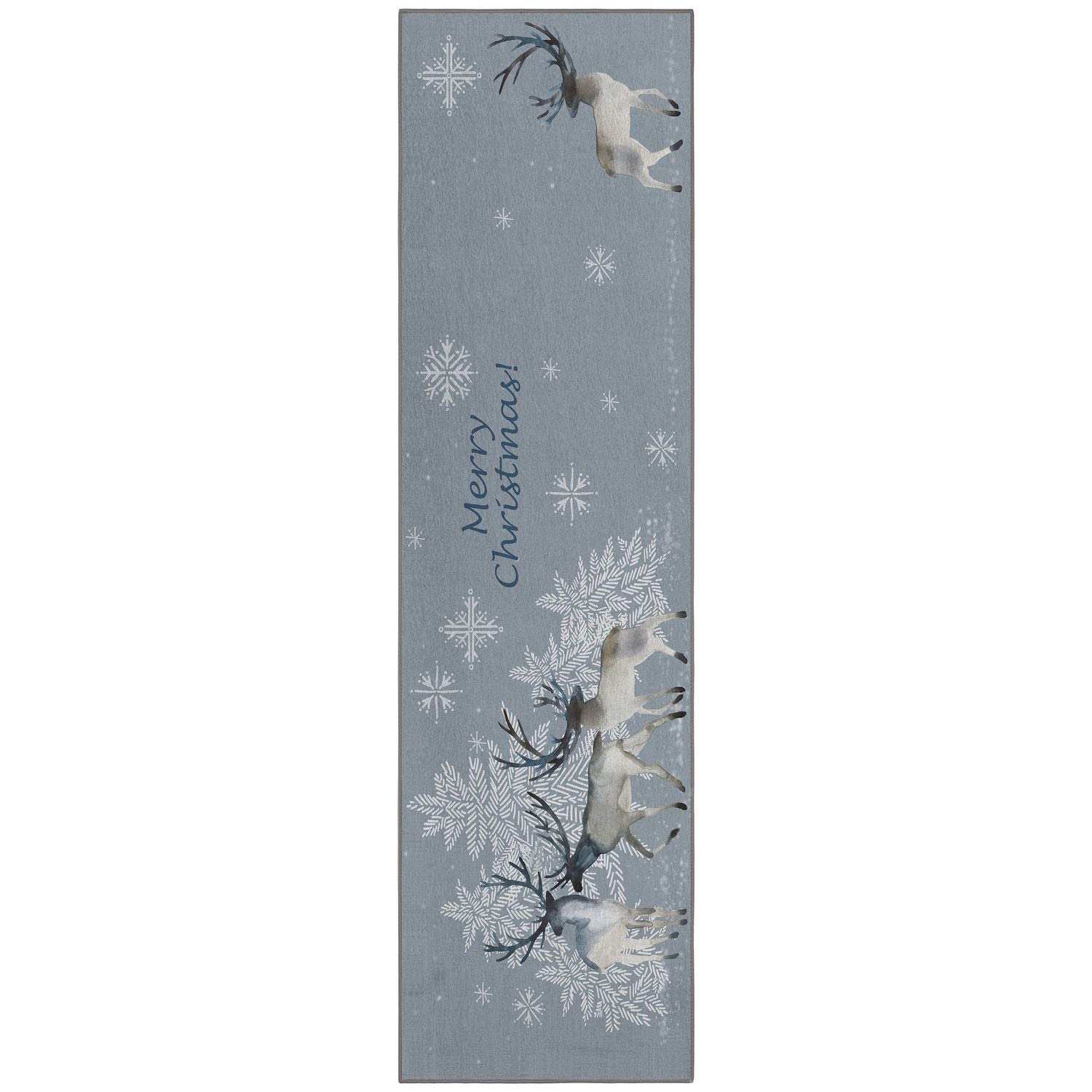 Wonderland Wn2 Gray Seasonal Rug Runner 2' 3" X 7 ' 6"