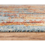 Rizzy Home Alora Decor Alure 5' X 8' Abstract Blue/Blue/Apricot Hybrid Area Rug