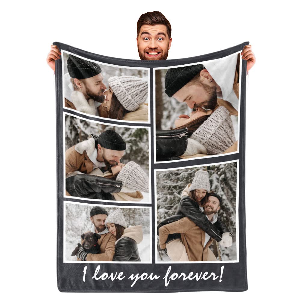 Dayofshe Printed In Usa-Ships Next Day, Customized Photo Blanket Gifts For Women Girlfriend, Personalized Blankets With Picture