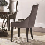Coaster Furniture Phelps Upholstered Demi Wing Grey (Set of 2) Dining Chair 23.25" D x 24.75" W x 38" H 121714