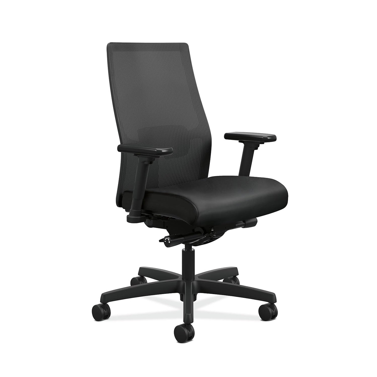 Hon Ignition 2.0 Mesh/Vinyl Mid-Back Task Chair, Adjustable Arms, Black (Hon12M2Amlu10Tk) (Honi2M2Amlu10Tk)