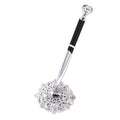 Rutich Hollow Round Pen Holder Signing Pen Set With Big Diamond Crystal Pen For Wedding Bridal Opening Ceremony Graduation Offic