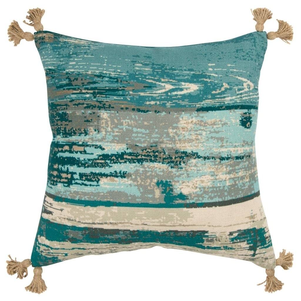 Rizzy Home Decorative Abstract Poly Filled Pillow Blue 20&quot;X20&quot;