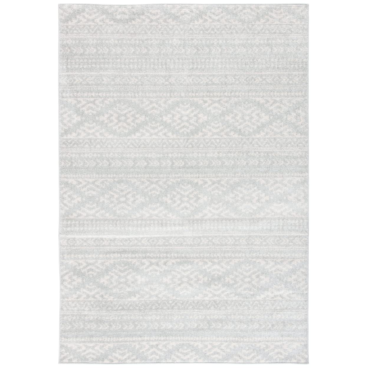 SAFAVIEH Tulum Collection Accent Rug - 2 x 3, Light Grey & Ivory, Moroccan Boho Tribal Design, Non-Shedding & Easy Care, Ideal