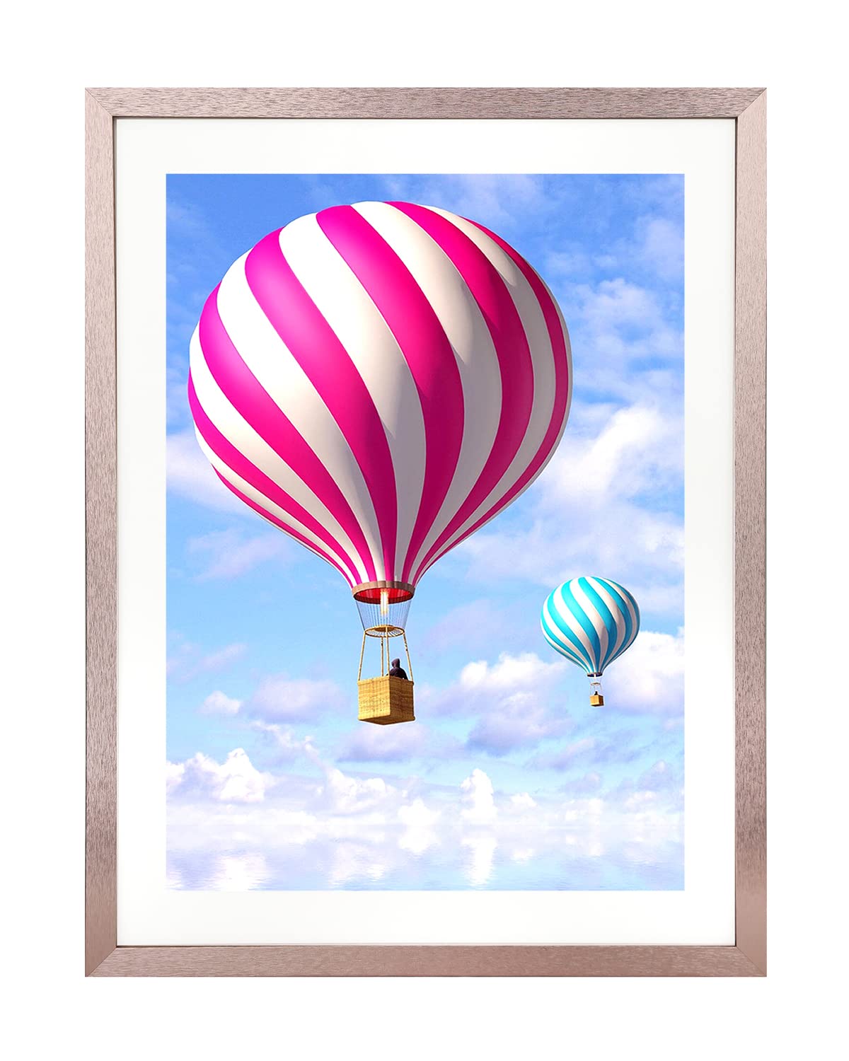 Mxtallup 12x16 Diamond Painting Frames Picture Wood ,Display Pictures 10x14 Inch/25X35 cm with Mat or 12x16 Inch /30X40 cm Witho