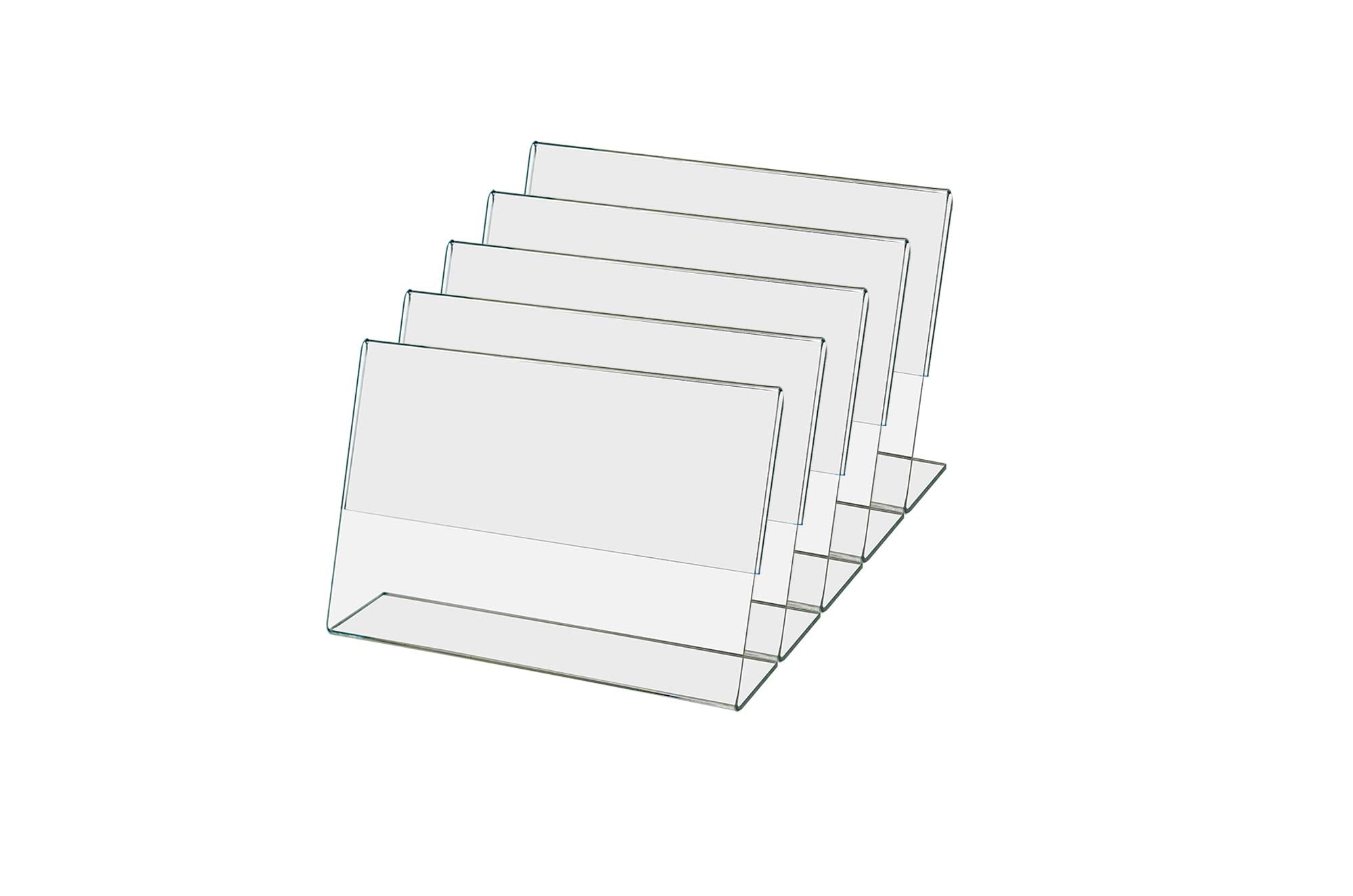 Marketing Holders 5 Pack Sign Holder 6 X 4 Inch Postcard Frame Table Top Clear Acrylic Advertisement Flyer Notice Display Counte