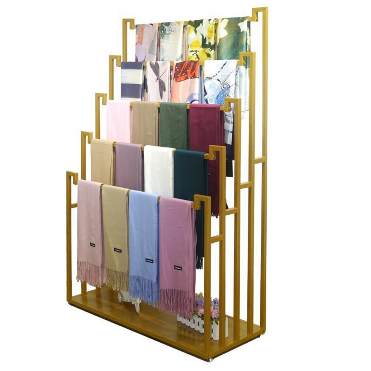 Floor Standing Scarf Display Stand Towel Rack (80X40X150CM)