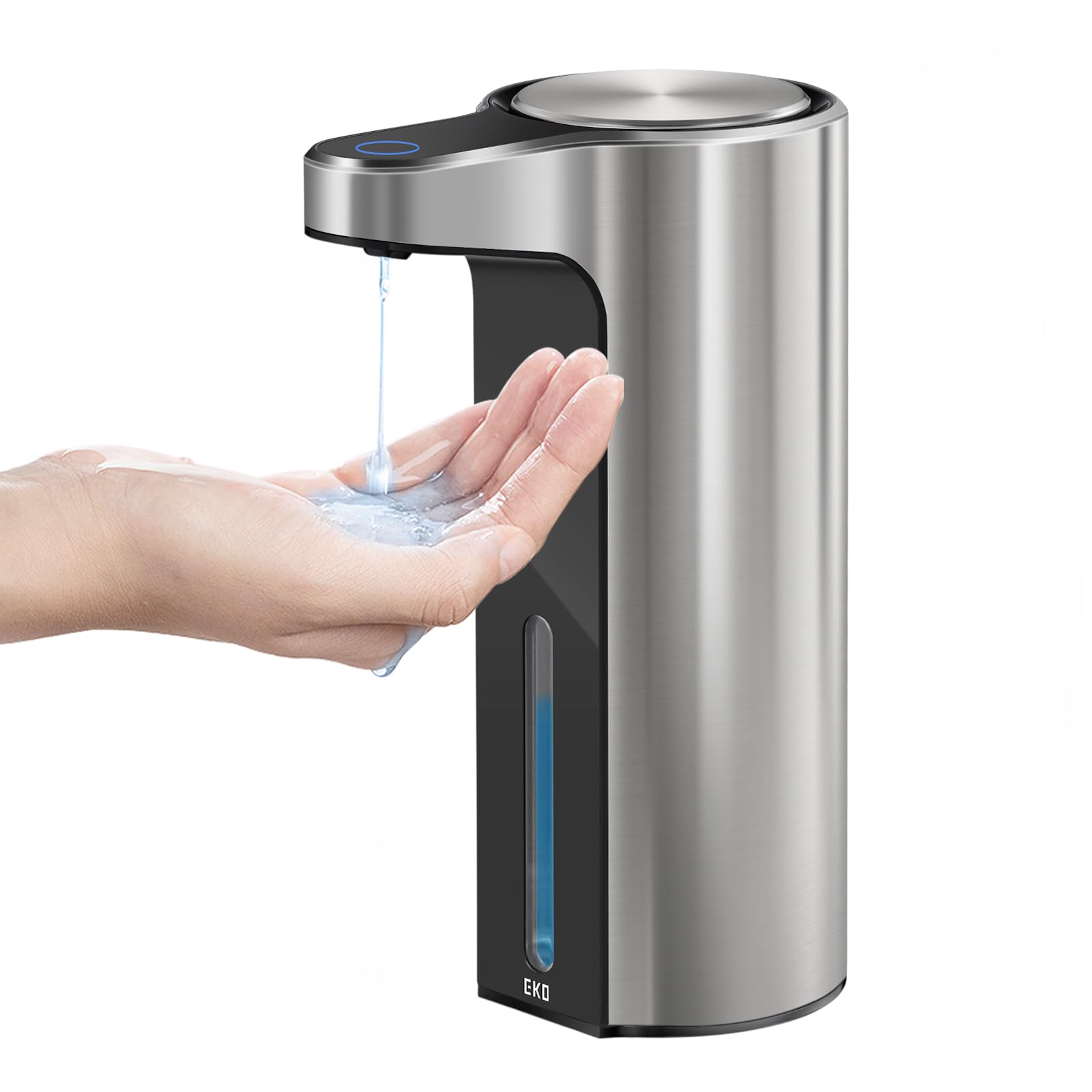 EKO Aroma Touchless Automatic Soap Dispenser for Kitchen and Bathroom, Liquid Hand Soap Dispenser, Water-Resistant and Rechargea