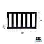 Dream On Me Convertible Crib Toddler Guard Rail In Black, Converts Cribs To Toddler Beds, Solid Wood Construction