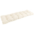 Blazing Needles Twill Tufted Bench Cushion, 60 x 19, Natural