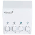 Better Living Products Classic Shower Dispenser 4, Shampoo and Soap Dispenser, 4 x 14.5 fl. oz. White, 9.5' x 3' x 10.75'