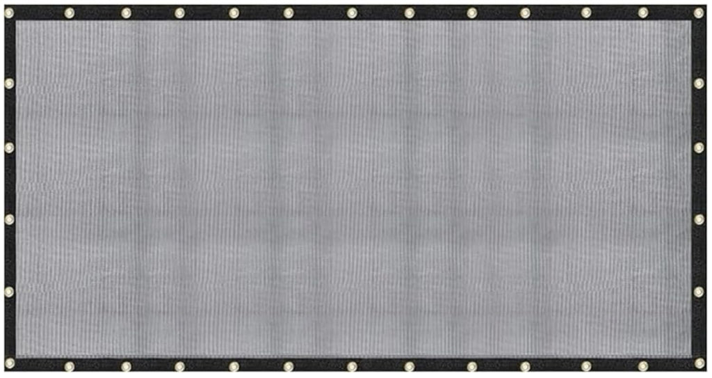 [Windscreensupplyco] 60-70% 10 Ft X 20 Ft Mesh Tarp/Shade Cloth 9-Needle Knitted Heavy Duty Black With Grommets For Green House, Garden, Pergola, Pools, Dump Truck