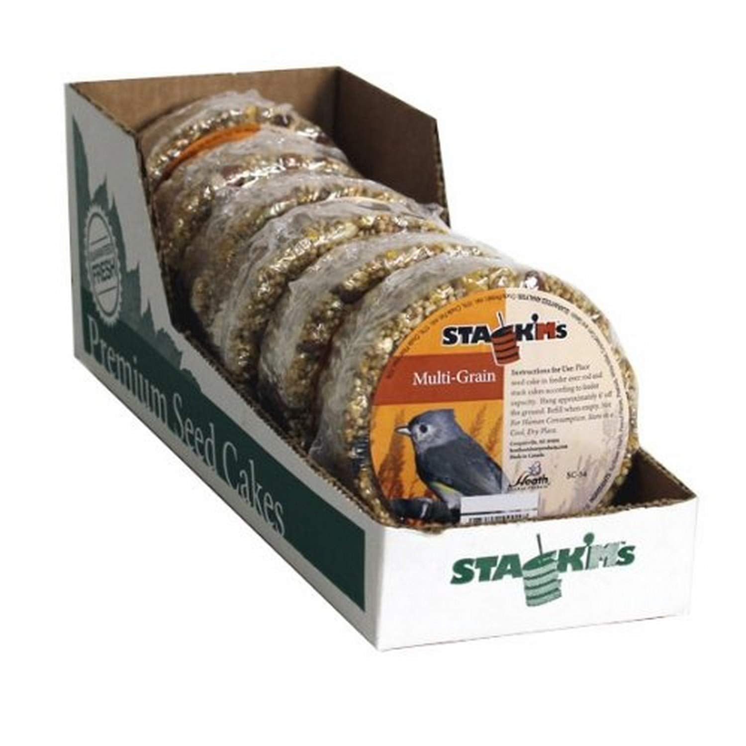 Heath Outdoor Products Sc-54 Multi-Grain Stack'Ms Seed Cake, 7-Ounce (Pack Of 6)