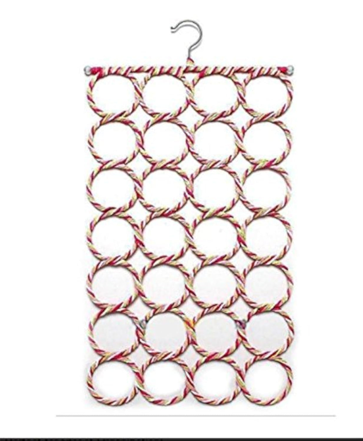 MosQuick 28 Rings Foldable Hanger for Ties, Scarves, Belts, Dupatta and Hijab, Space Saving Clothes Hangers for Cupboard, Saree
