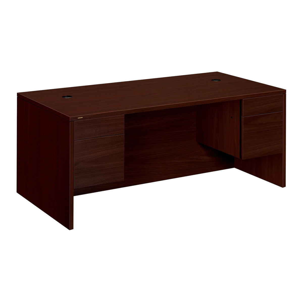 HON 10500 Series 72 by 36 by 29-1/2-Inch Double Pedestal Desk Shell, Mahogany