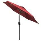 Simple Deluxe 7.5' Patio Umbrella Outdoor Table Market Yard Umbrella With 6 Sturdy Ribs For Backyard, Pool, Garden, Deck, Red