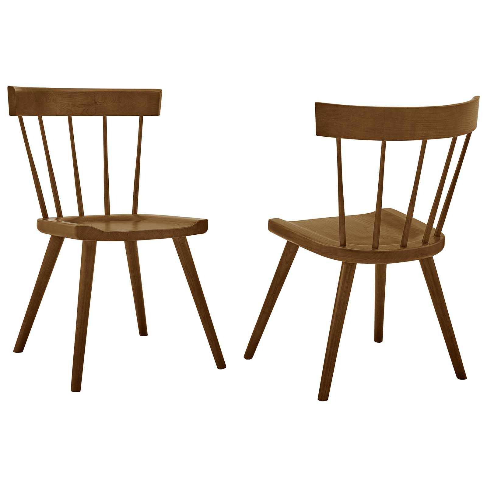 Sutter Wood Dining Side Chair by Modway - Walnut