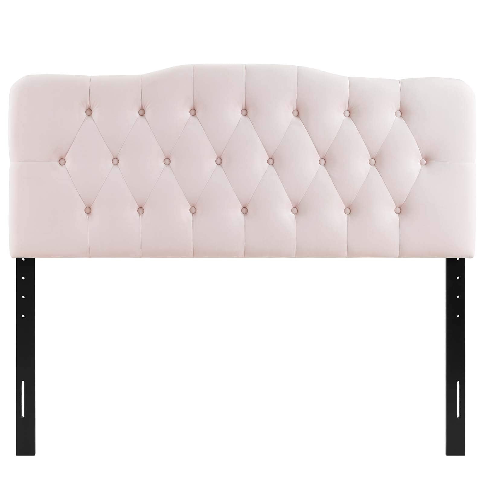 Modway Annabel Twin Headboard - Pink Diamond Tufted Performance Velvet for Modern Bedroom Decor