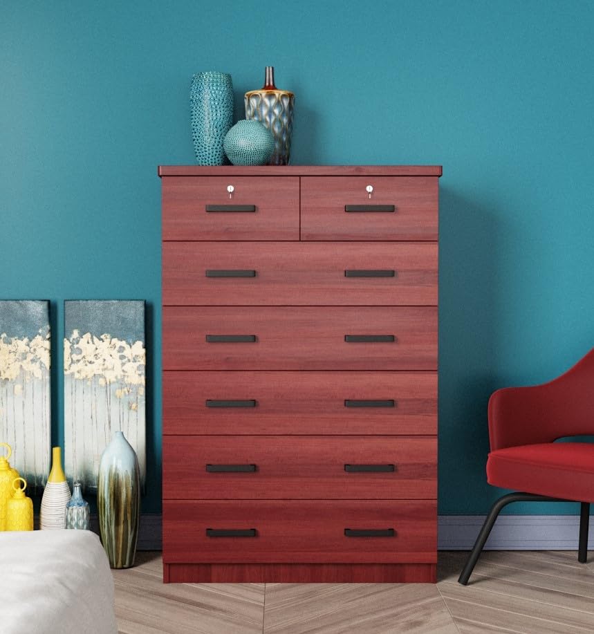 Woodpeckers Furniture And Mattress 7 Drawers Chest - Cindy (Mahogany)