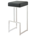 Coaster Home Furnishings Gervase Square Bar Stool Black And Chrome