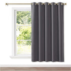 Nicetown Blackout Wide Blinds For Sliding Door,Insulated Noise Reduction Drapes,Privacy Vertical Curtain For Living Room&Bedroom (1 Panel,Gray,W70 X L72)