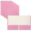 Better Office Products Two Pocket Portfolio Folders, 50-Pack, Pink, Letter Size Paper Folders, 50 Pieces, Pink