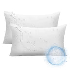 Ashler Outdoor Lumbar Pillows, 12 X 20 Outdoor Pillows, Summer Pillows Set Of 2, Water Resistant Pillow Inserts Hypoallergenic P