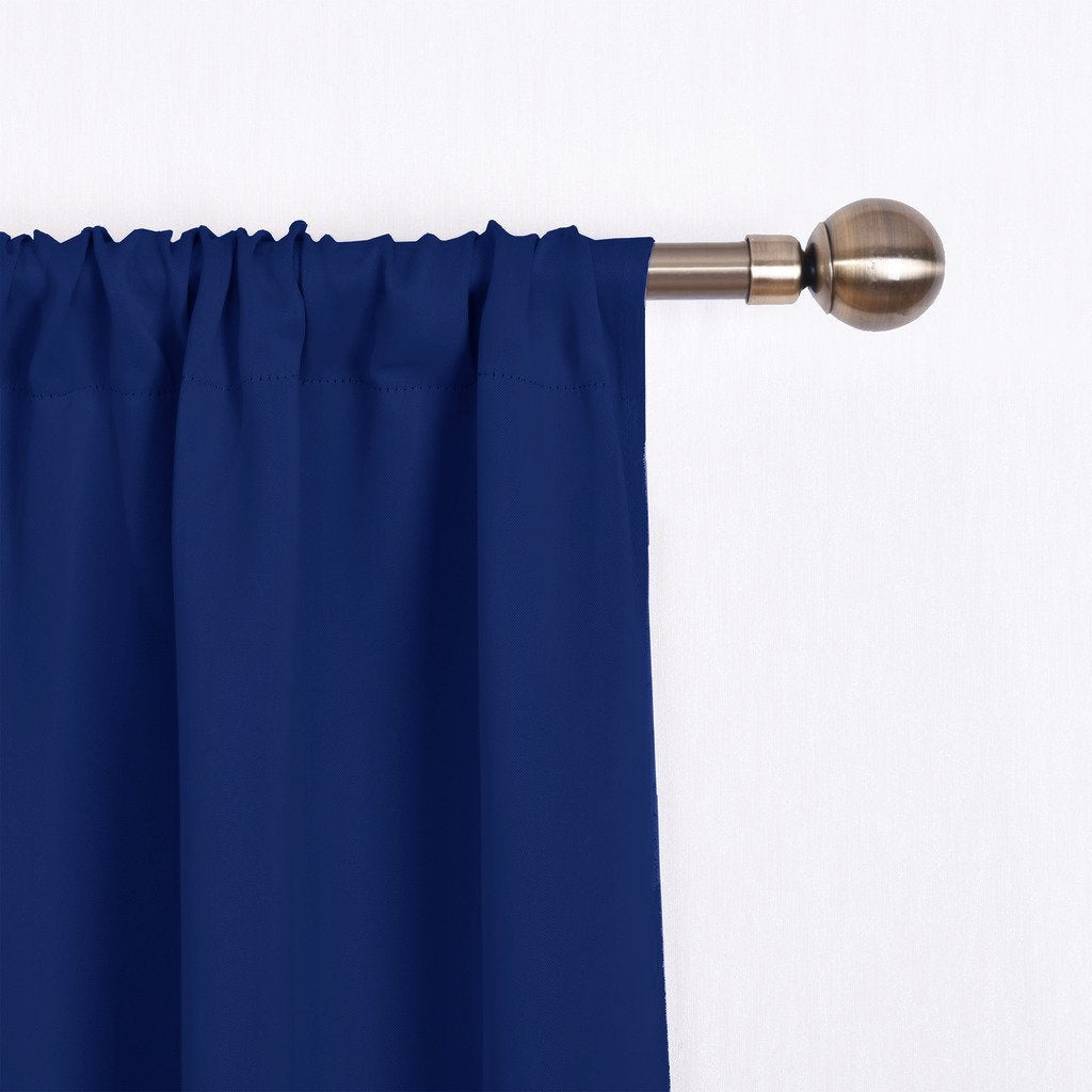 NICETOWN Balloon Shades Blackout Curtain - Tie Up Valance, 46"W x 63"L, Navy Blue, Adjustable Thermal Insulated, Model Nicetown_Tieup