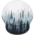 Hancynir Ergonomic Mouse Pad Wrist Support, Misty Forest Gel Mouse Pads With Wrist Rest, Computer Mousepad For Desk With Non-Sli