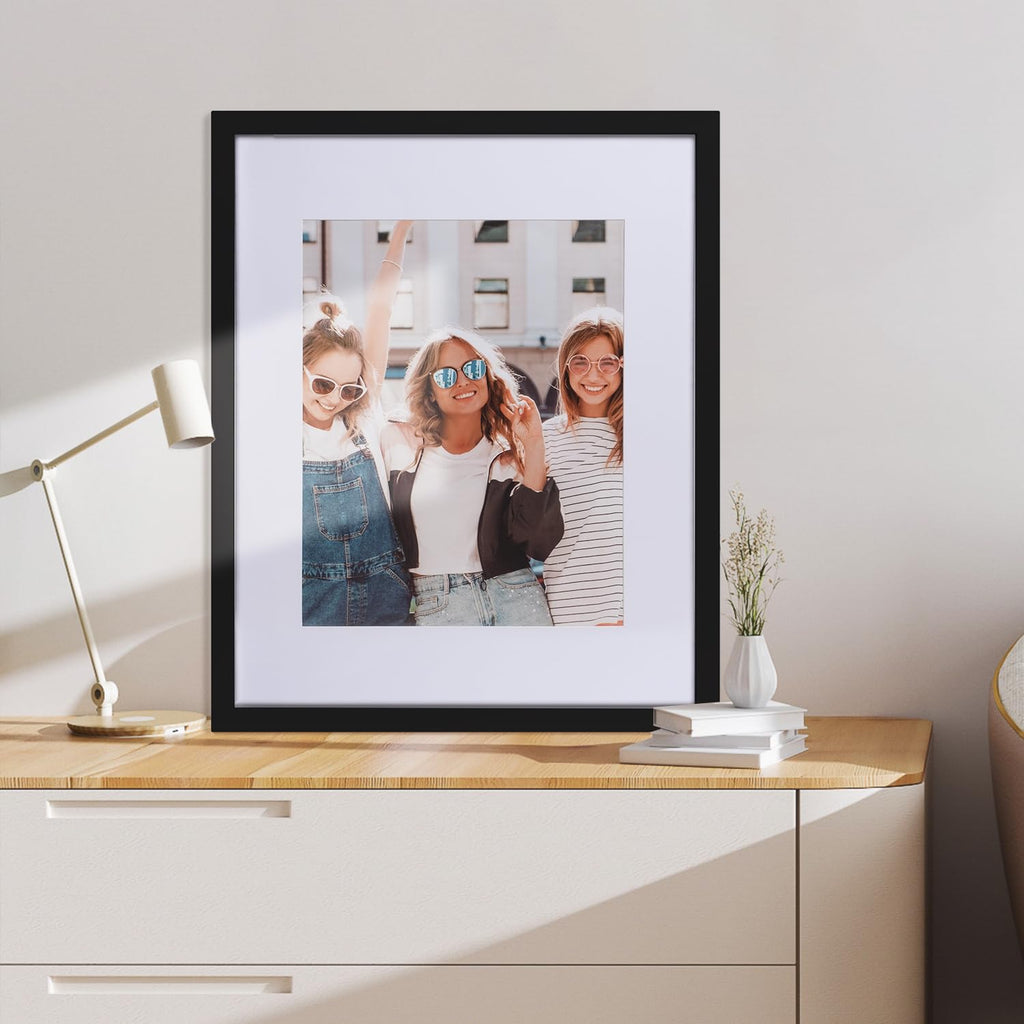 Beyond Your Thoughts 16''X20'' With Matted For 11''X14'' Wood + Glass (Hang/Stand) Black Picture Photo Frame Photo For Wall Top-