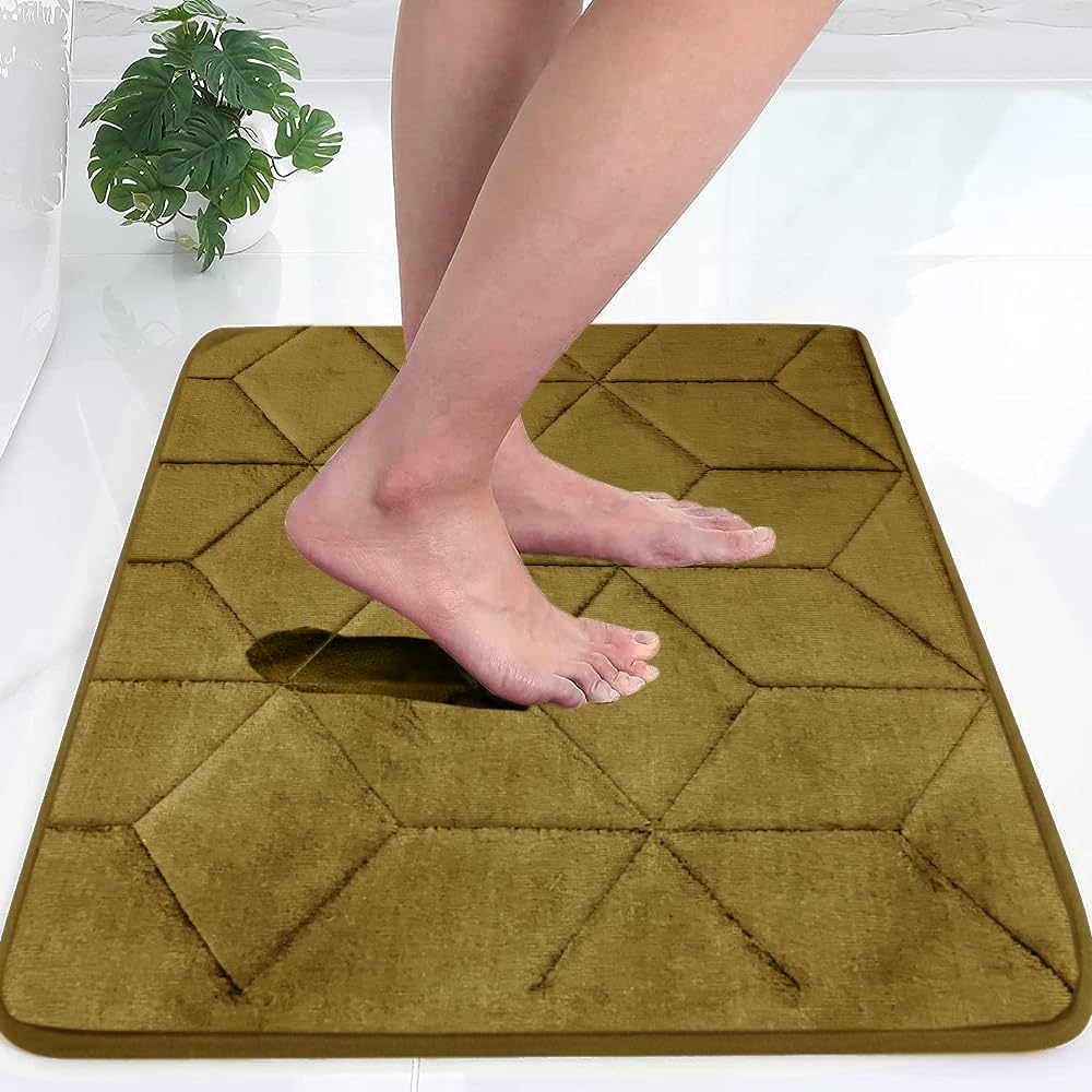 Status Contract Memory Foam Bath Mat Rug, Ultra Soft and NonSlip Bathroom Rugs, Water Absorbent and Machine Washable Bath Rug f