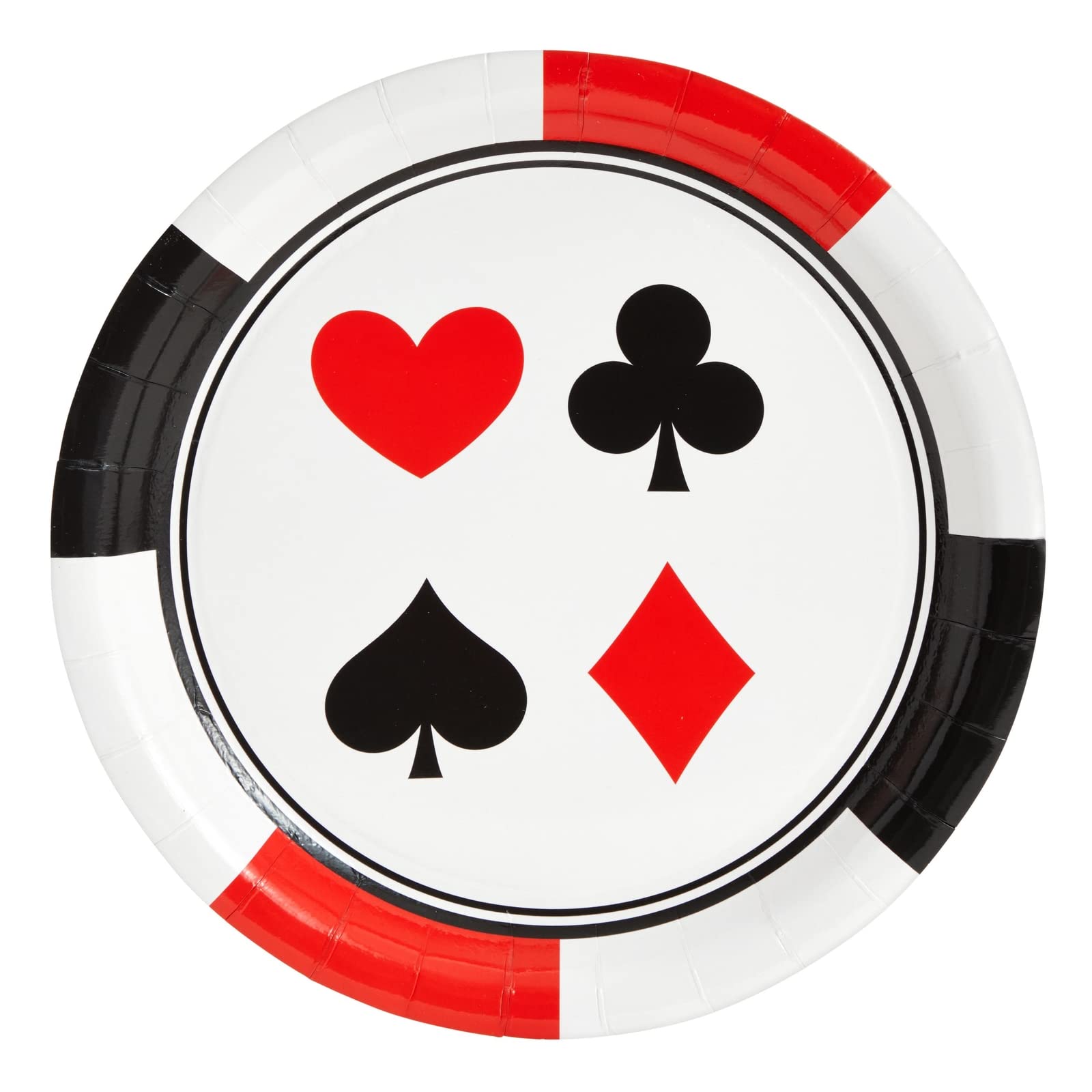 Blue Panda 144 Piece Casino Theme Birthday Party Decorations, Dinnerware Set With Plates, Napkins, Cups, Cutlery (Serves 24) - C