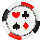 Blue Panda 144 Piece Casino Theme Birthday Party Decorations, Dinnerware Set With Plates, Napkins, Cups, Cutlery (Serves 24) - C