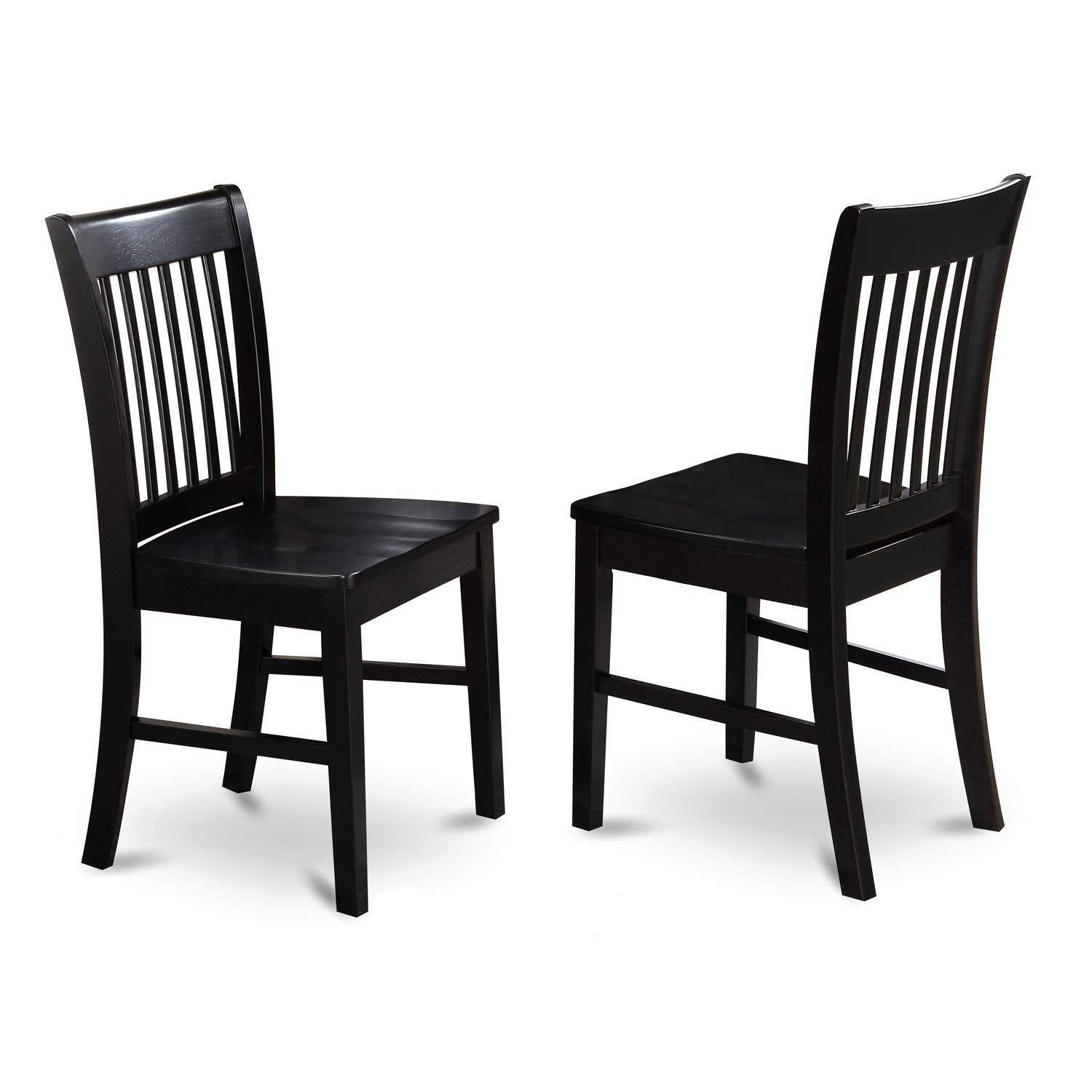 East West Furniture Dlno5-Blk-W 5 Pc Small Kitchen Table And Chairs Set-Round Kitchen Table And 4 Dinette Chairs