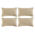 Fancy Homi 4 Packs Tan Decorative Throw Pillow Covers 16X24 Inch For Living Room Couch Bed Sofa, Beige Rustic Farmhouse Boho Hom
