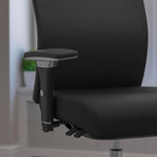 Flash Furniture HERCULES Series 24/7 Intensive Use 300 lb. Rated Black LeatherSoft Multifunction Ergonomic Office Chair with Seat Slider