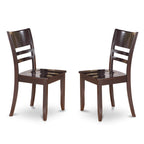 East West Furniture LYFD7-CAP-W Lynfield 7 Piece Kitchen Set Consist of a Rectangle Table with Butterfly Leaf and 6 Dining Room Chairs, 36x66 Inch