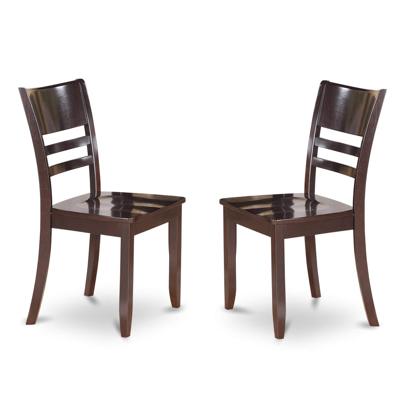 East West Furniture LYFD7-CAP-W Lynfield 7 Piece Kitchen Set Consist of a Rectangle Table with Butterfly Leaf and 6 Dining Room Chairs, 36x66 Inch