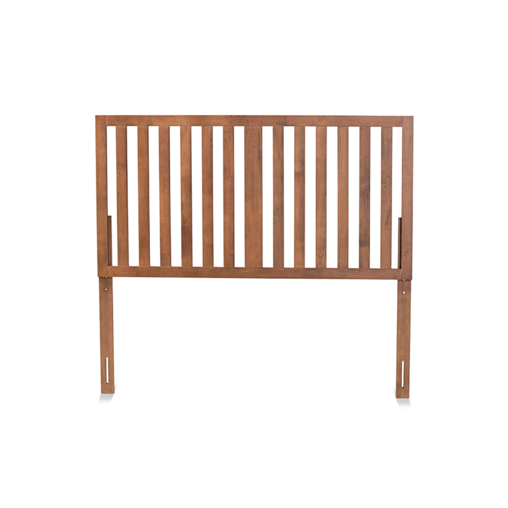 Baxton Studio Oren Modern and Transitional Ash Walnut Finished Wood Queen Size Headboard