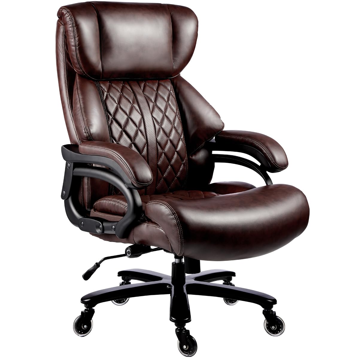 Qusaphy 500Lbs Extra Wide Executive Office Chair Heavy Duty Big And Tall Office Chair Computer Desk Chair For Heavy People Adjus
