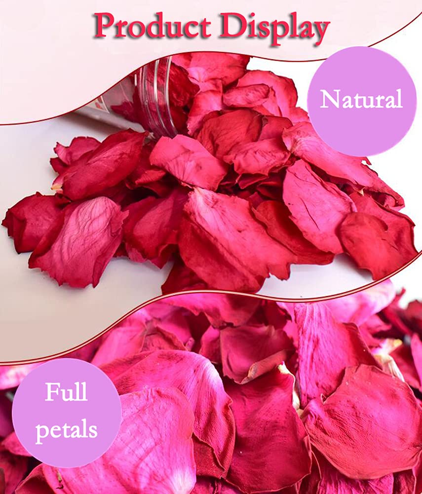 100 Grams Dried Natural Real Red Rose Petals Real Flower Rose Petals For Bath Aromatherapy Wedding Party Decoration Crafts Acces