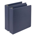 Samsill Plant-Based 2 Inch Durable D-Ring, Made In Usa, View Binder, Eco-Friendly, Usda Certified Biobased, 2 Pack, Indigo Blue