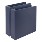 Samsill Plant-Based 2 Inch Durable D-Ring, Made In Usa, View Binder, Eco-Friendly, Usda Certified Biobased, 2 Pack, Indigo Blue